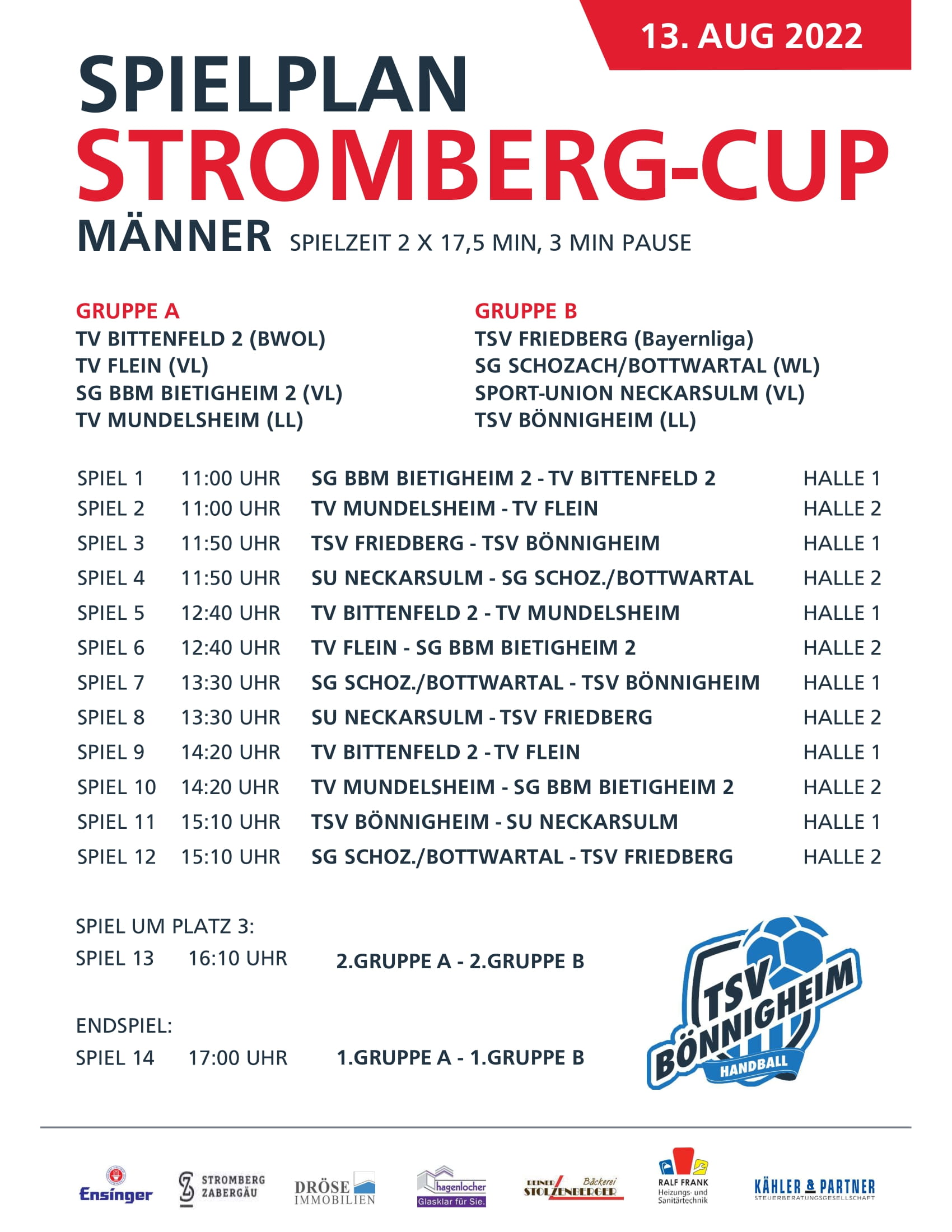StrombergCup 2022 Spielplan V05 Samstag 1